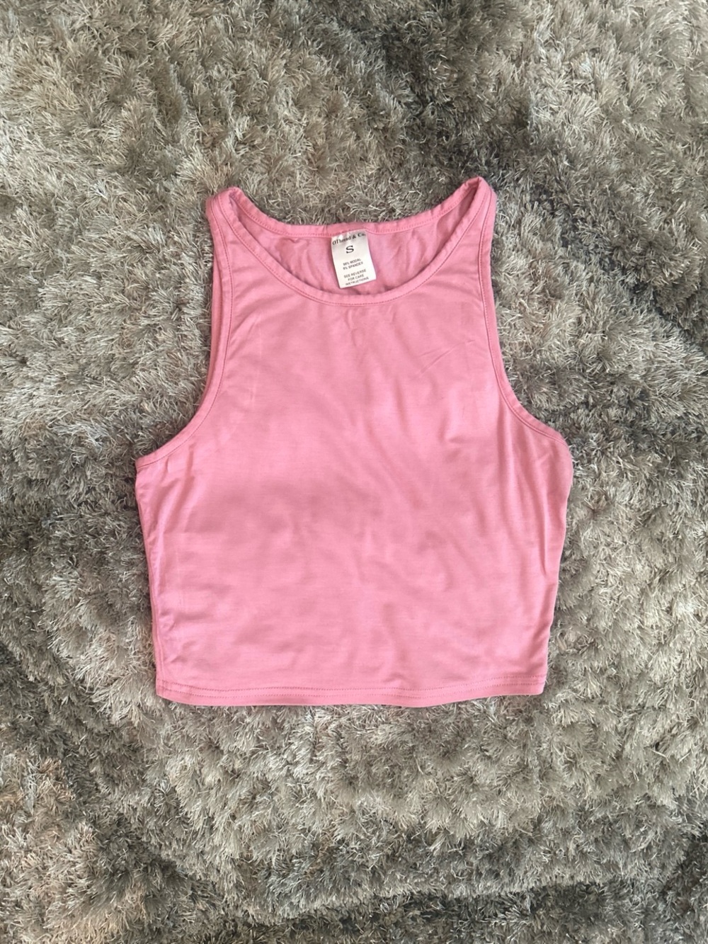 Pink Crop Tank Top